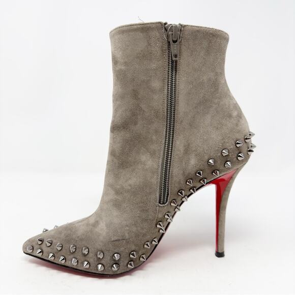Christian Louboutin Willetta Suede Spiked Ankle Boots - Picture 6 of 11